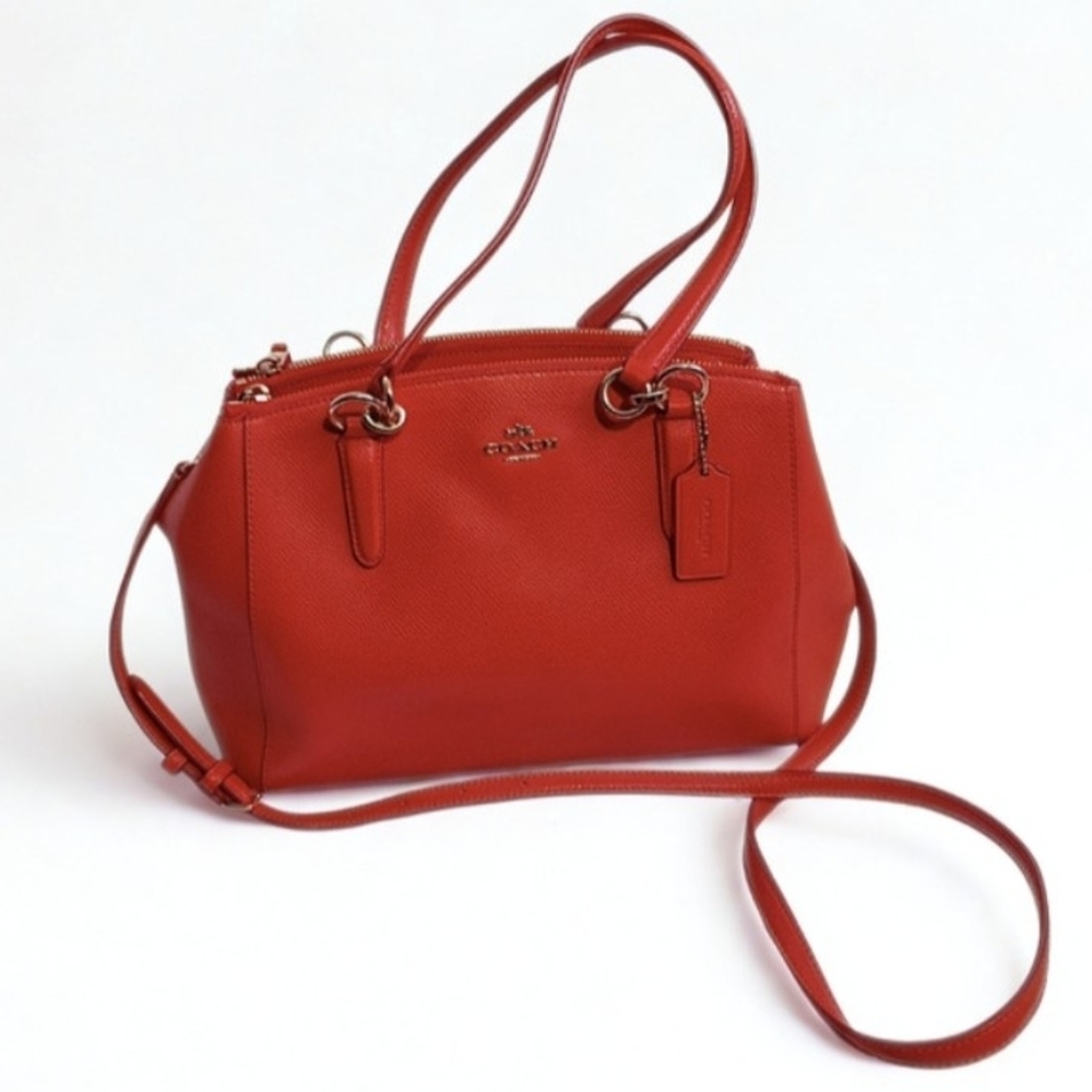 Coach Coral Mini Christie Carryall Crossbody Shoulder Bag In Crossgrain Leather